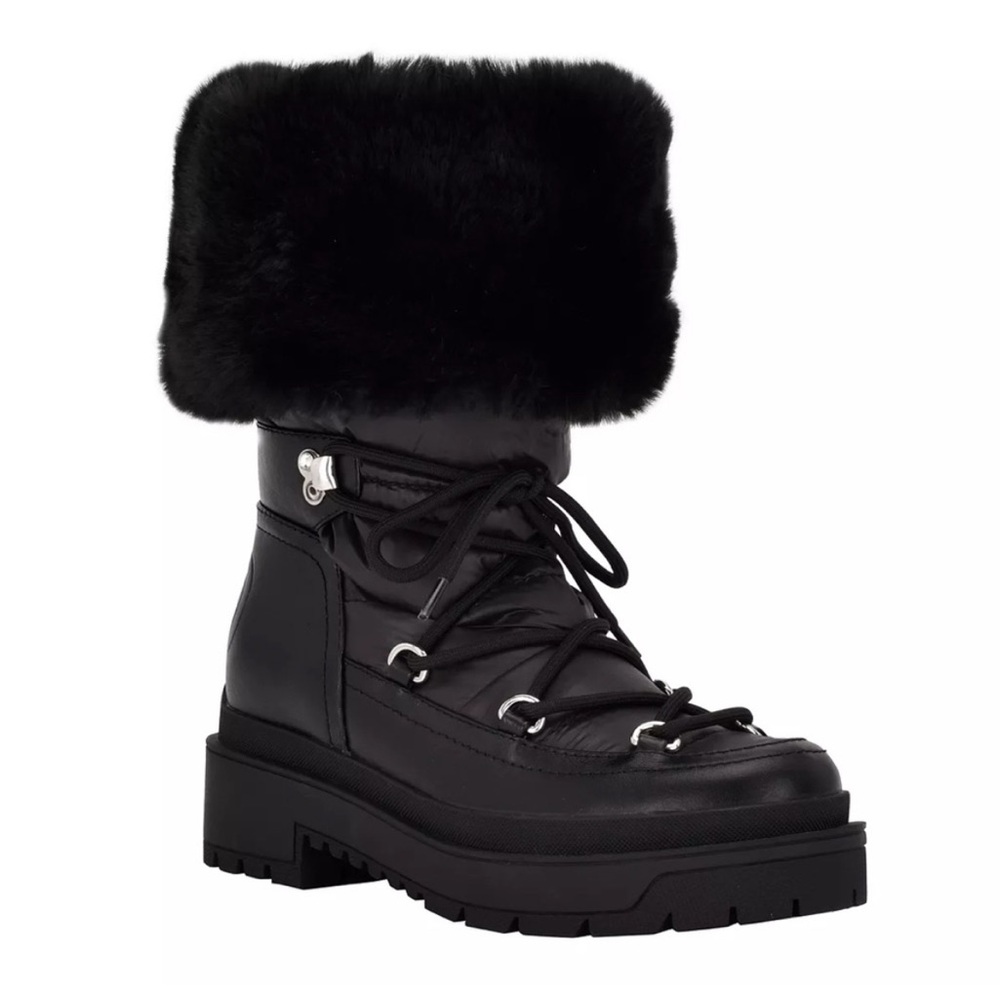 GUESS Women's Larya Faux Fur Puffer
Winter Black Boots Size 10. NIB🔥